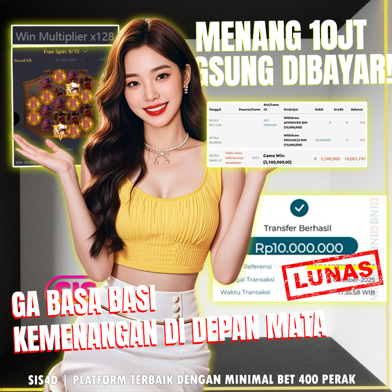 JACKPOT TOTAL 10 JUTA LANGSUNG DIBAYAR LUNAS