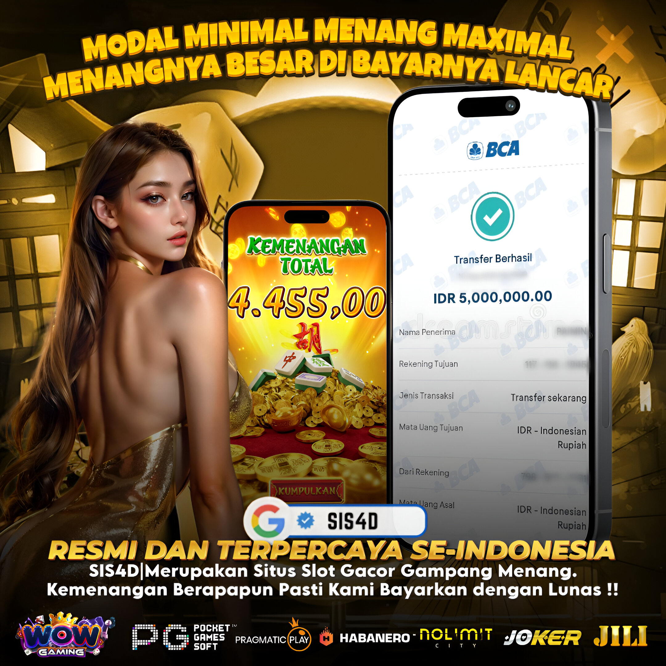 KEMENANGAN YANG LUAR BIASA DARI MEMBER SETIA SIS4D