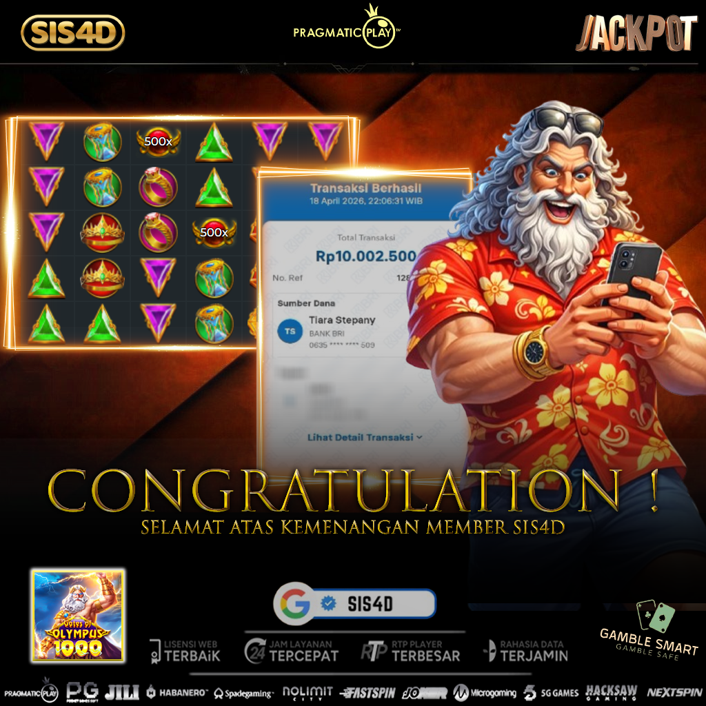 KEMENANGAN 10JT PADA GAME GATES OF OLYMPUS 1000