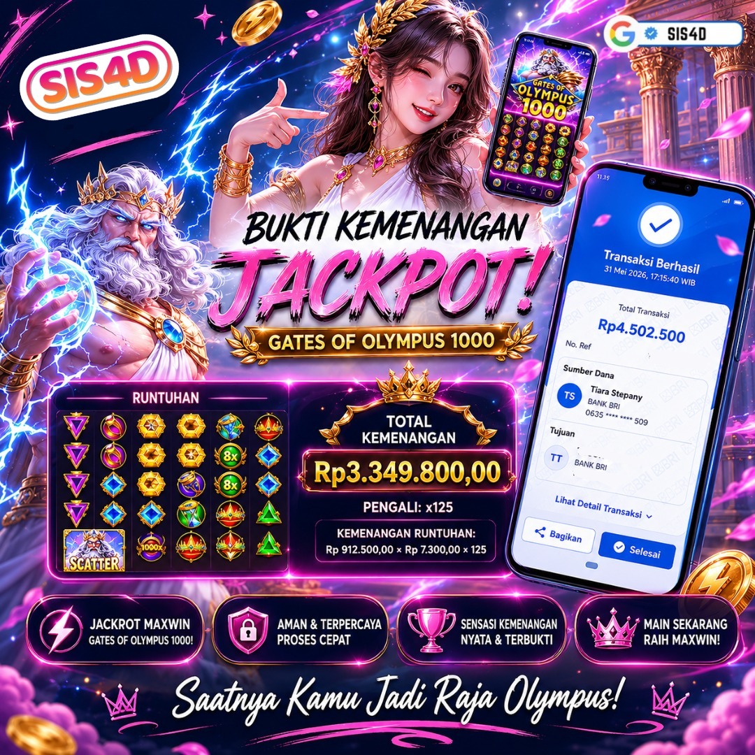 KEMENANGAN 4.5JT CAIR DI SIS4D PADA GAME OLYMPUS 1000