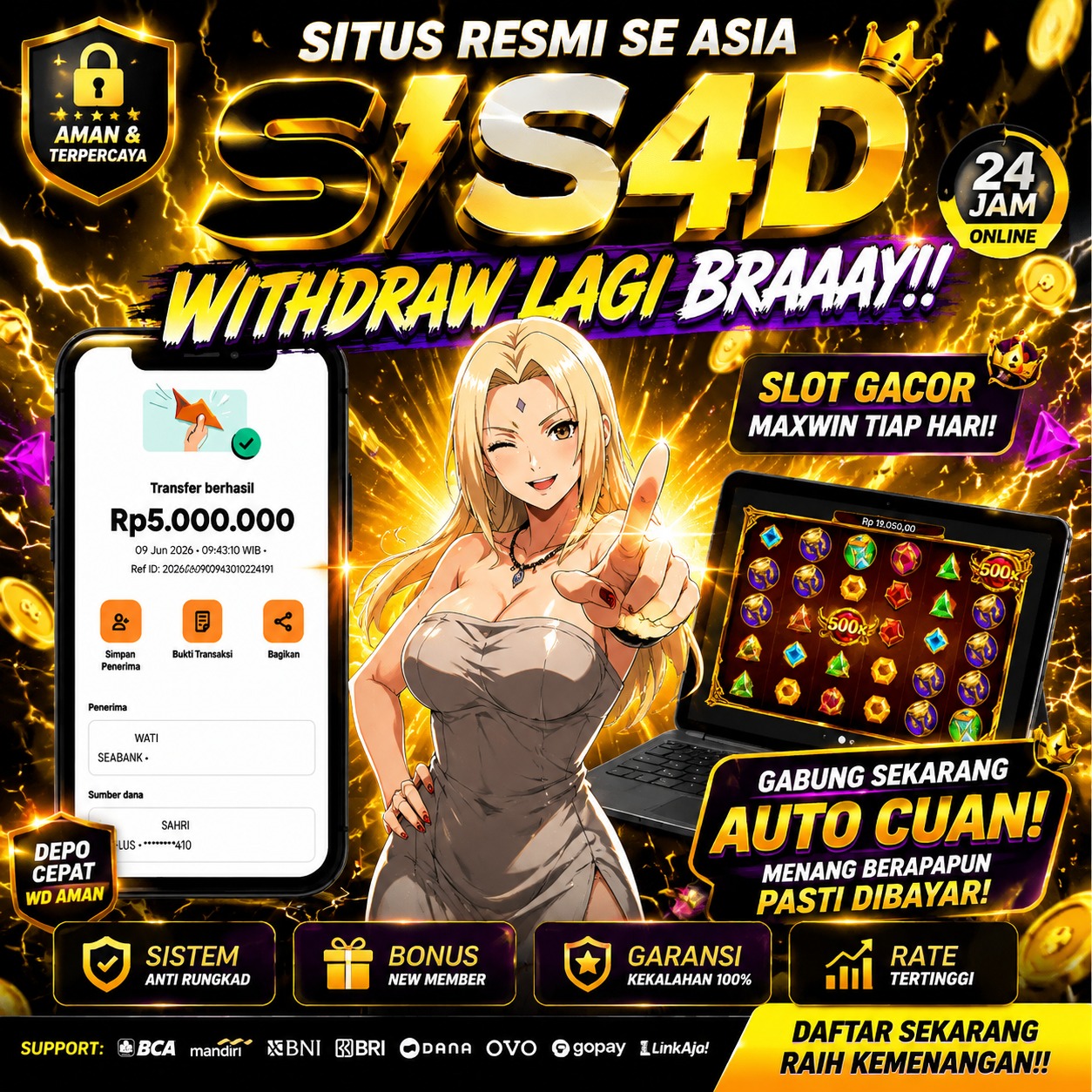 KEMENANGAN 5JT DI GATES OF OLYMPUS 1000