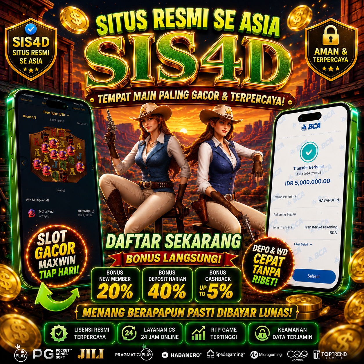 Bukti kemenangan yang di dapatkan member 5 Juta LUNAS