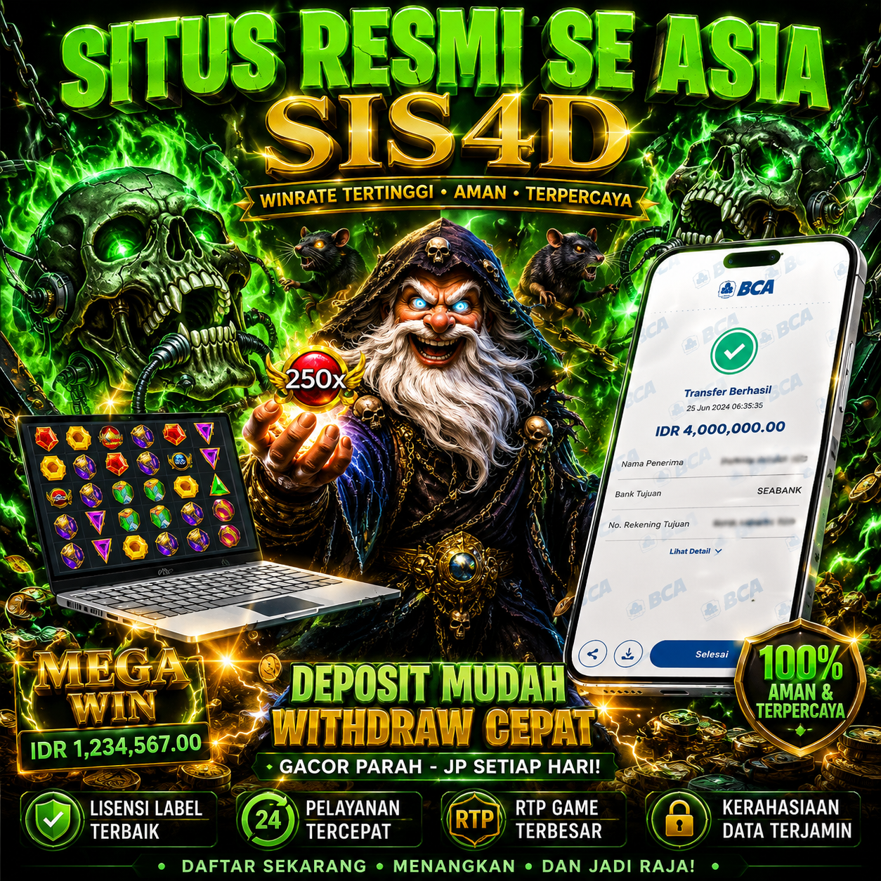 Menang dengan hasil yang FANTASTIS 4 Juta Rupiah