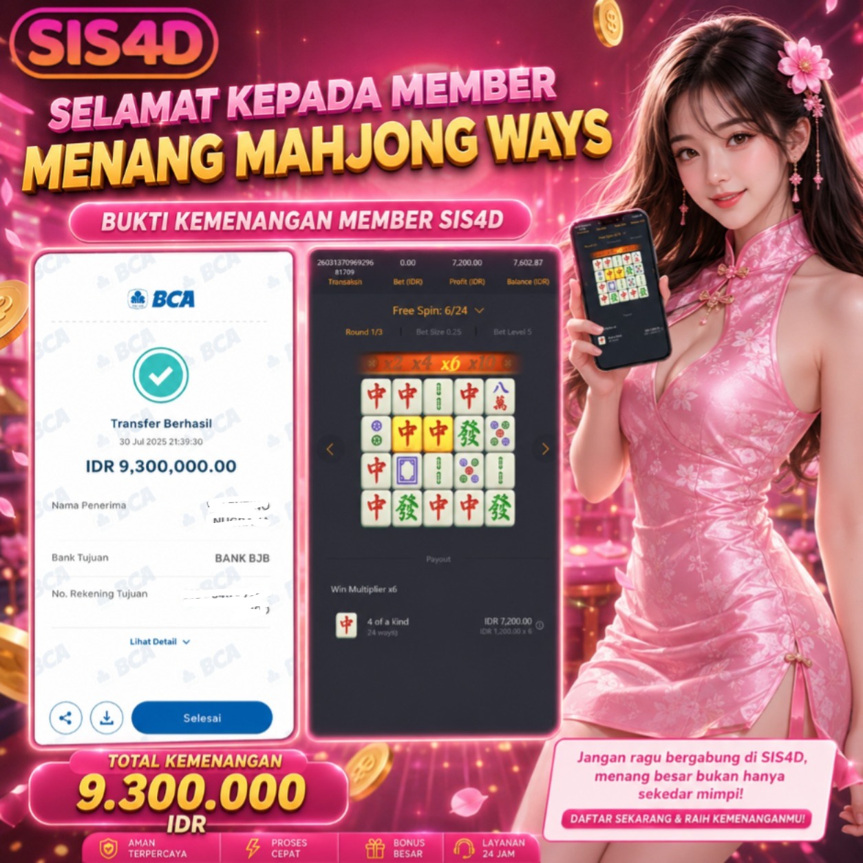 SELAMAT KEPADA MEMBER BERUNTUNG!