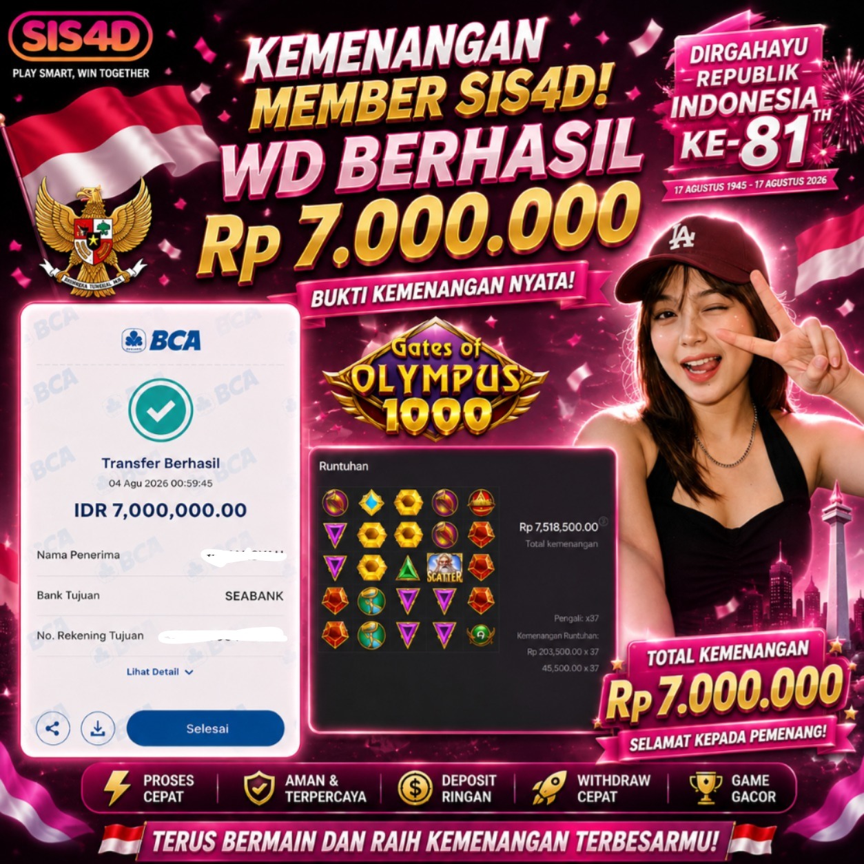 WD 7 JUTA LAGI BOSKU! 🔥