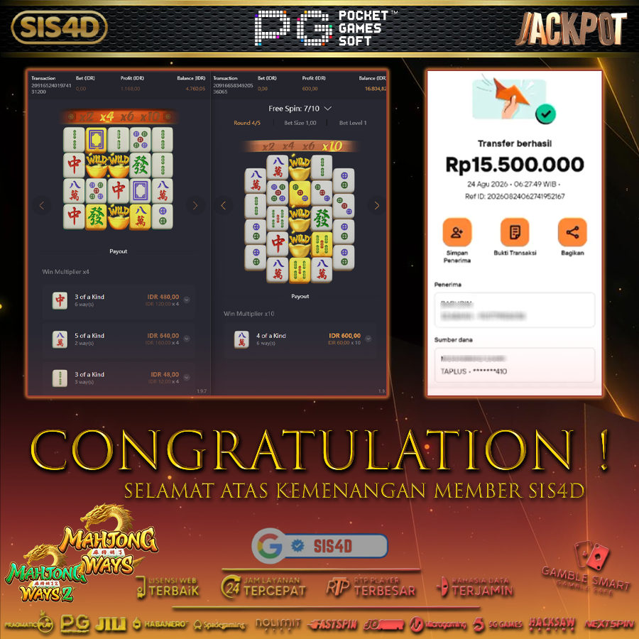 KEMENANGAN 15 JUTA DI MAHJONGWAYS DAN MAHJONGWAYS 2 BOSKU !