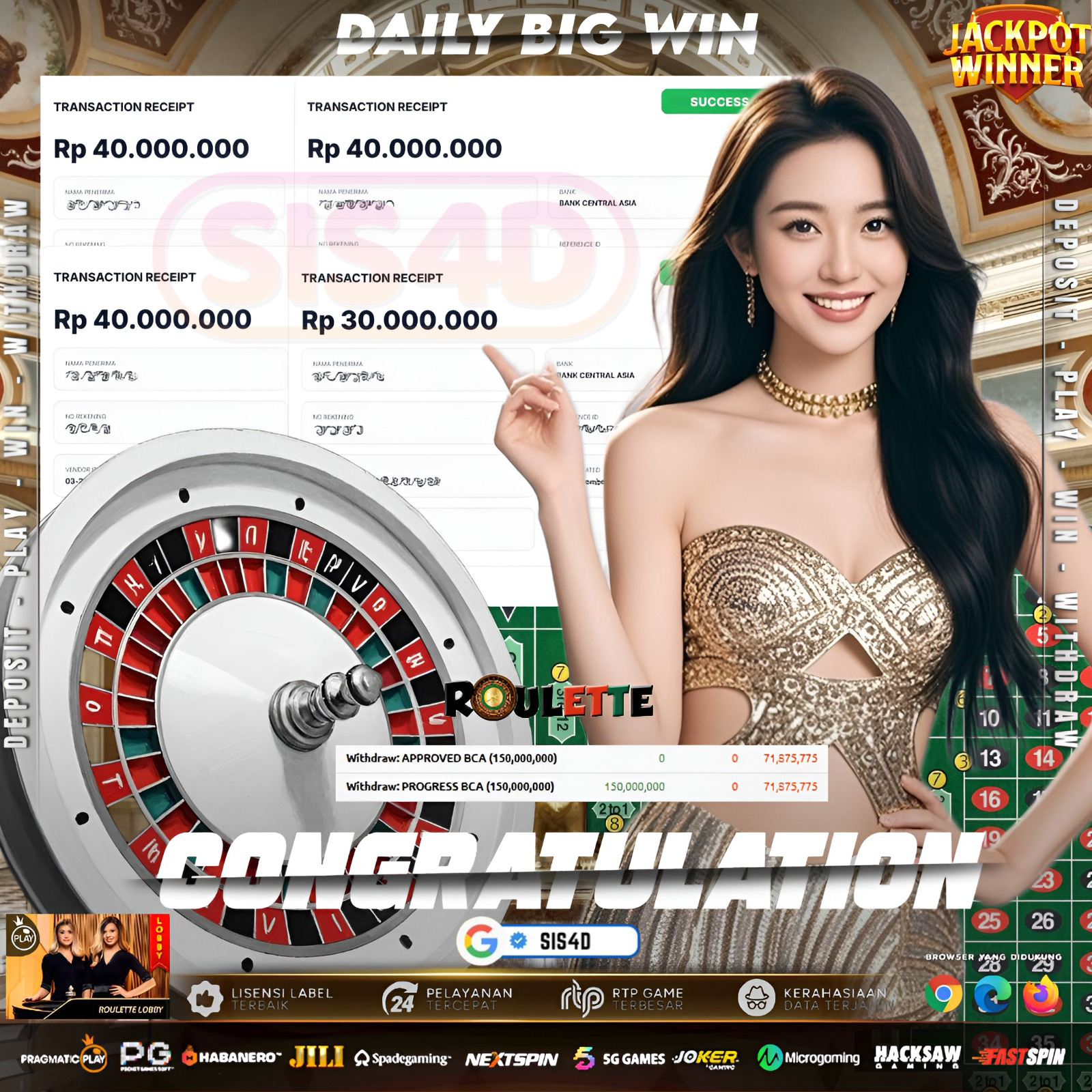 🎡 PUTARAN ROULETTE EMAS MELEDAK! Rp 150.000.000 CAIR LUNAS! 🎡