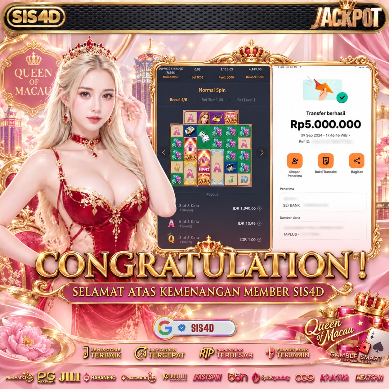 KEMENANGAN QUEEN OF MACAU