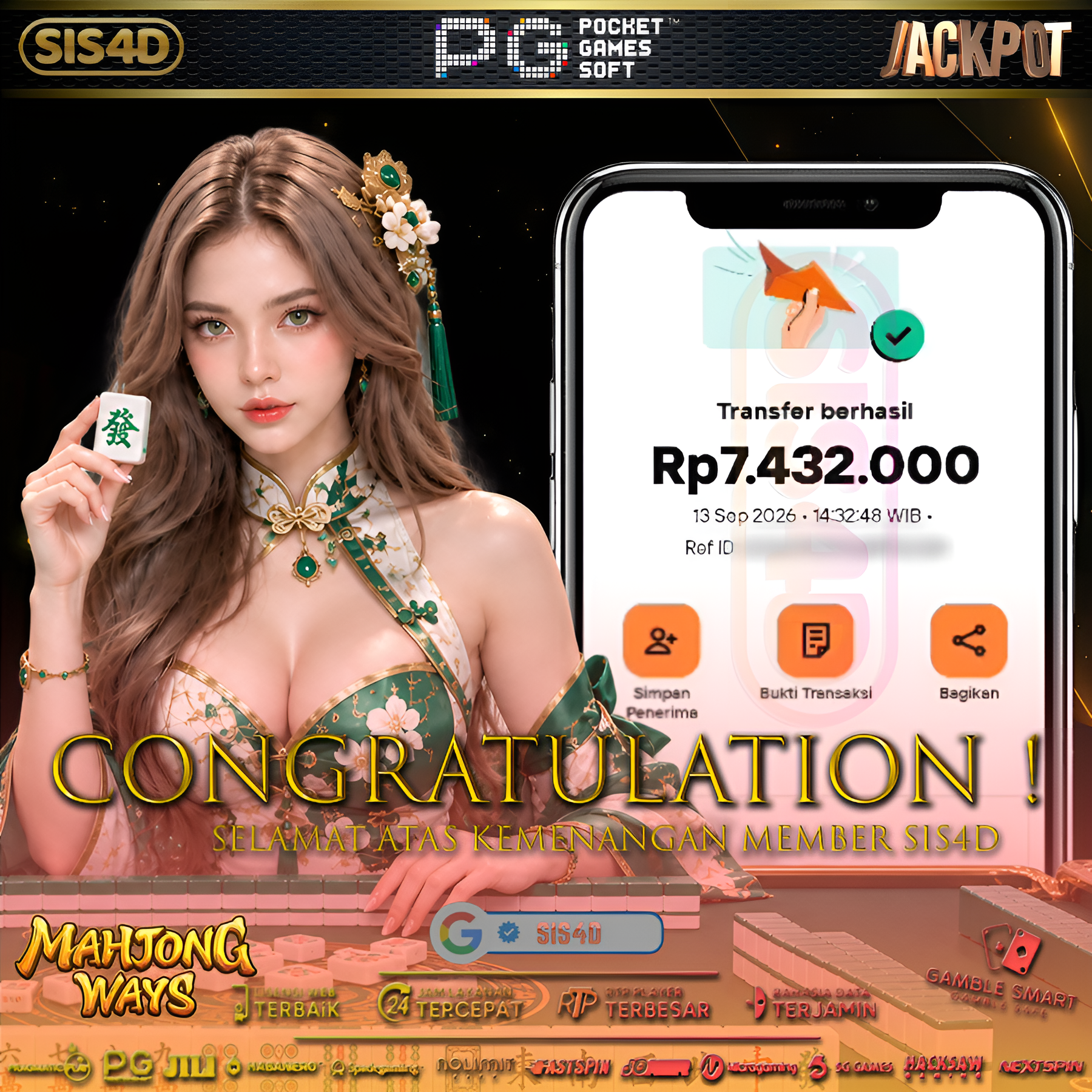 🀄KEMENANGAN MELEDAK LAGI DI MAHJONG!!