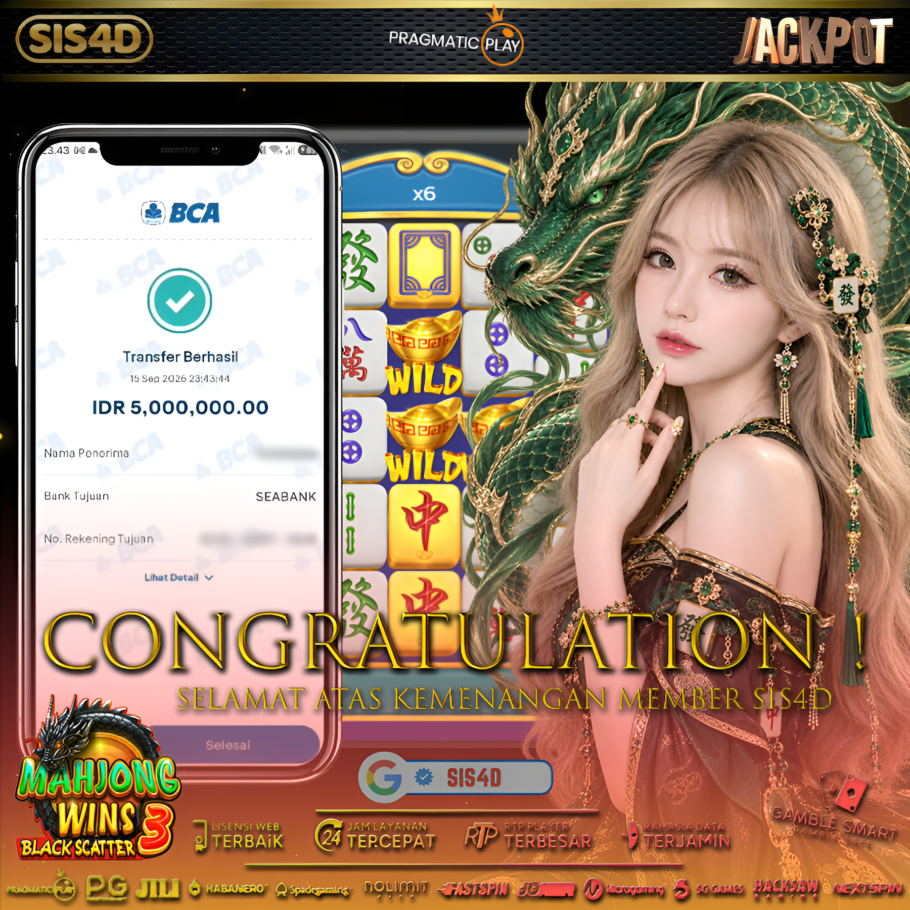 🀄KEMENANGAN MAHJONG WINS 3 BLACK SCATTER
