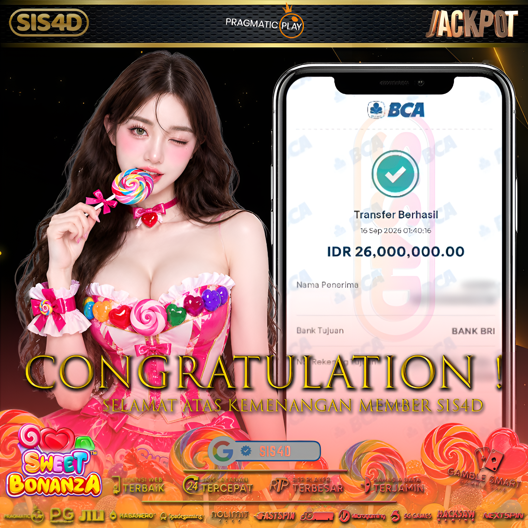 🍭 SWEET BONANZA! KEMENANGAN MANIS, HASIL FANTASTIS!