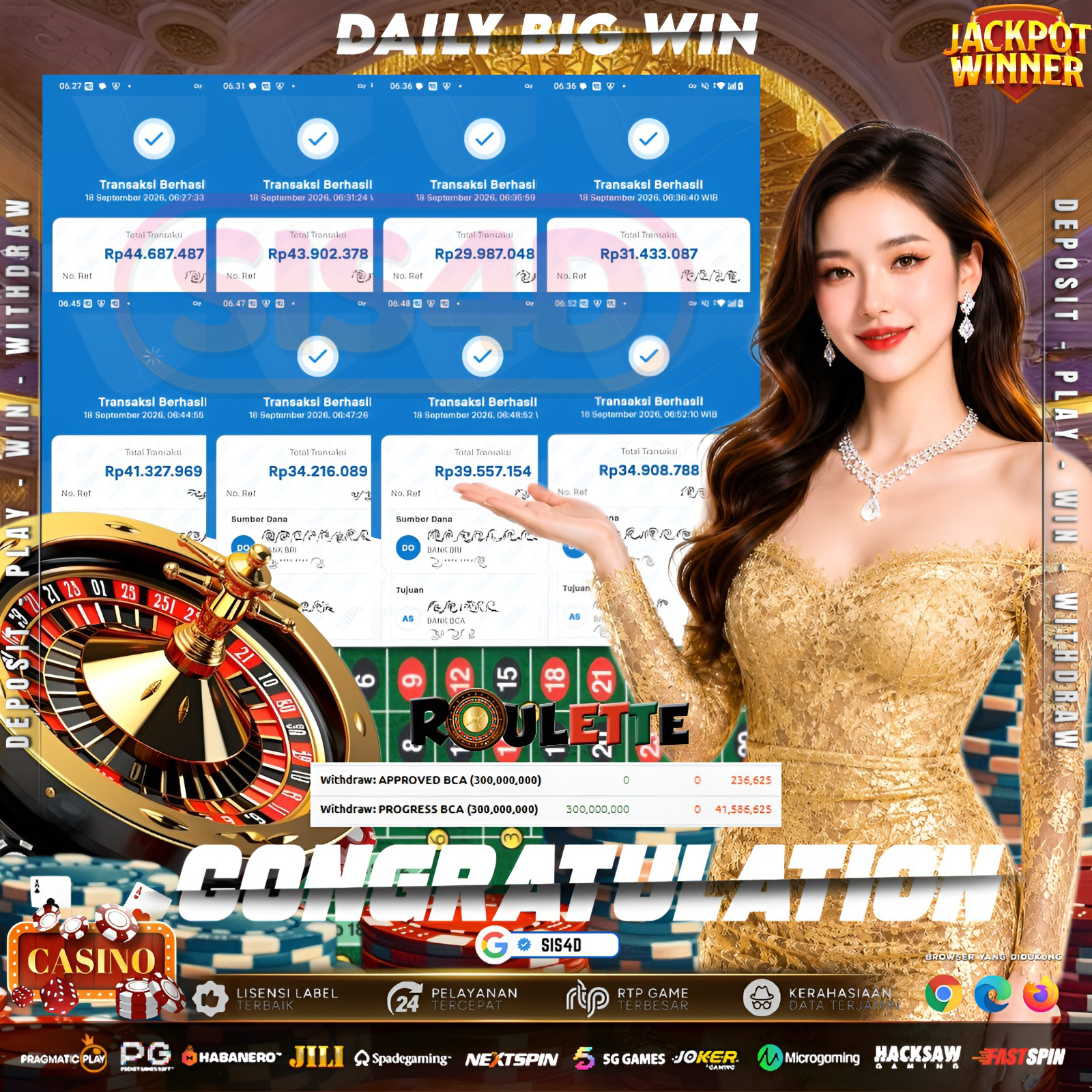 🎡 MEGAMAX WIN ROULETTE CASINO! PANEN Rp 300.000.000 DI SIS4D! 🎡